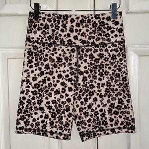 Kulani Kinis Cream And Black Floral Print Bike Shorts